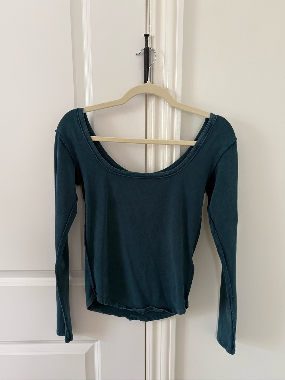 Free People Blue Boat-Neck Top